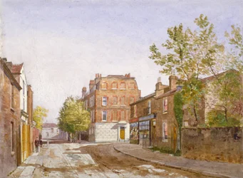 Widok Mawson House, Chiswick Lane, Chiswick, Londyn, 1882