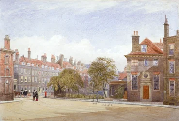 Widok New Inn, Wych Street, Westminster, Londyn, 1882.