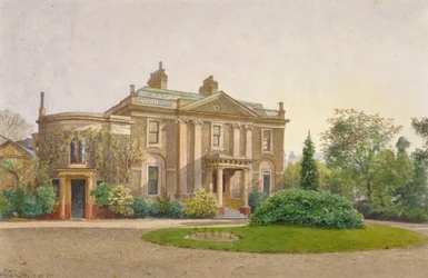 Widok frontu Carroun House, South Lambeth Road, Lambeth, Londyn, 1887