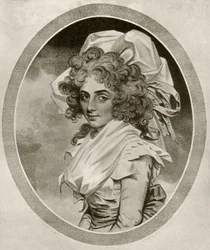 Sarah Siddons, grawerowane przez Peltro W. Tomkinsa, z „Podręcznika kolekcjonera grafik” Alfreda Whitmana, wydanego przez George Bell und Sons, 1901