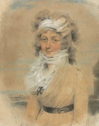 Młoda dama z białą kokardą na głowie, 1795.