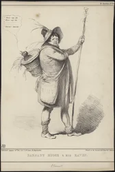 Barnaby Rudge i jego kruk, ilustracja z „Barnaby Rudge” Charlesa Dickensa, 1841