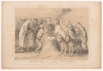 Pakt tussen de wolven en de schapen Traktat między owcami a wilkami. Po Les Loups et les Brevis z Granville (tytuł na obiekcie) HB Sketches (tytuł serii na obiekcie)
