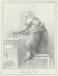 Spotprent op Talleyrand en Palmerston, 1832 Kocia łapa (tytuł na obiekcie) Szkice polityczne (tytuł serii)
