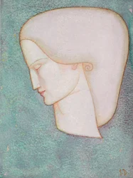Głowa kobiety (akwarela)