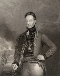 Sir Charles Shipley, gubernator Grenady, rycina H. Cooka, z „Narodowej Galerii Portretów, tom IV”, wydanej ok. 1835 r.