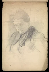 Portret kobiety, szkicownik