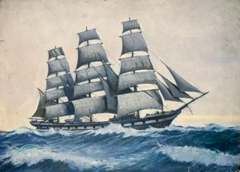 Pejzaż morski, ok. 1876-1949 (olej na papierze)