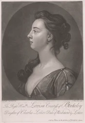 Wielce Czcigodna Ludwika Hrabina Berkeley, córka Karola Lenoxa, księcia Richmond i Lenox