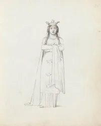 Pani Siddons jako Constance, 1783 (pióro, tusz i pranie na papierze)