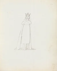 Pani Siddons jako Constance, 1783 (pióro, tusz i pranie na papierze)
