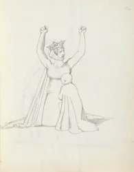 Pani Siddons jako Constance, 1783 (pióro, tusz i pranie na papierze)