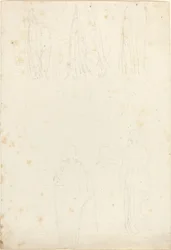 Arkusz studiów postaci zamaskowanych