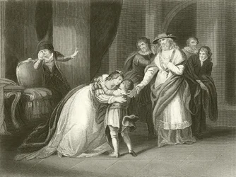 Elżbieta królowa Edwarda IV rozstająca się z synem, księciem Yorku