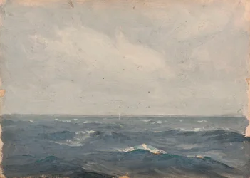 Pejzaż morski, ok. 1900 (olej na płótnie)