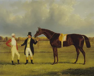 „Euclid” ze swoim Jockey Conolly i Trainer Pettit (olej na płótnie)