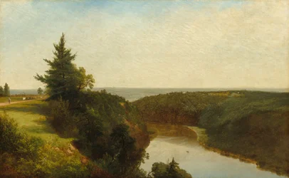 Widok na Genesee w pobliżu Mount Morris, 1857.