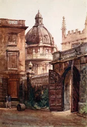 Brama wejściowa do Hertford College i Biblioteki Radcliffe, 1903