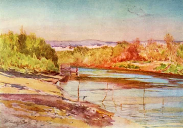 Bród Jordanu w pobliżu Jerycha, 1902.