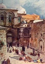 Dziedziniec kościoła Grobu Świętego, 1902