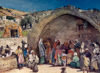 Fontanna Dziewicy w Nazarecie, 1902.