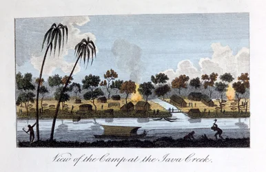 Widok na obóz w Java Creek, 1813