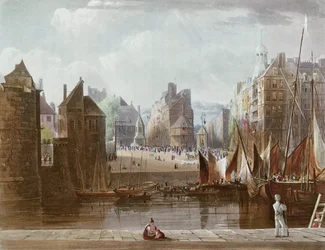 Hawr, z "Widoków na Sekwanę", rycina Thomasa Sutherlanda (ur. 1785) wydana przez R. Ackermanna (1764-1834) 1821
