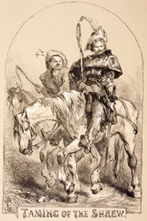 Ilustracja do Poskromienia złośnicy z „The Illustrated Library Shakespeare”, opublikowana w Londynie 1890