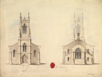 Projekt dla proponowanego kościoła w Middlesborough, 1837