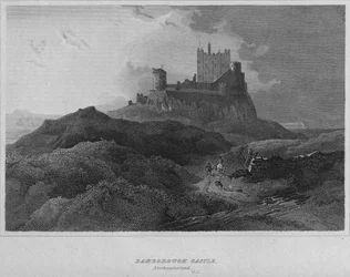 Zamek Bamborough, Northumberland, 1814