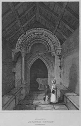 Wejście do kościoła Aspatria, Cumberland, 1814