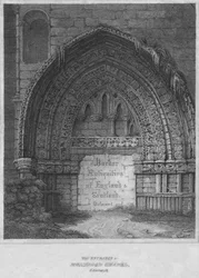 Zachodnie wejście do kaplicy Holyrood, Edynburg, 1814