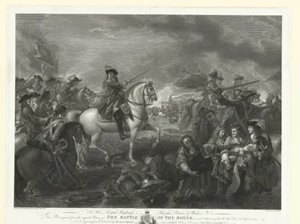 Król Wilhelm III w bitwie pod Boyne, 1690 Bitwa pod Boyne (tytuł na obiekcie)
