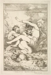 Zazdrosny potwór z piętnastu rycin poświęconych Sir Joshui Reynoldsowi, 8 grudnia 1778 r.