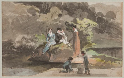 Grupa nad wodą, 1810 (wc na papierze)