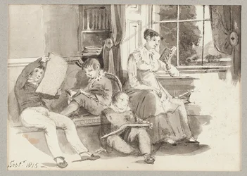 Jessy i troje dzieci, 1815 (wc na papierze)