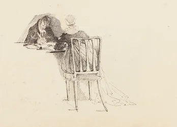 Mężczyzna i kobieta siedzą przy stole, 1805