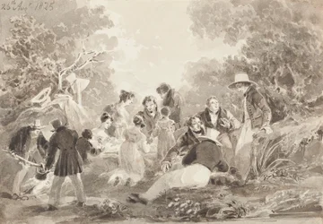 Piknik nad jeziorem, 1825 (wc na papierze)