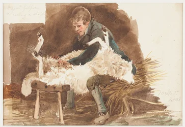 Strzyżenie owiec, 1808 (wc na papierze)