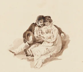 Tom & Christine z dzieckiem (wc na papierze)