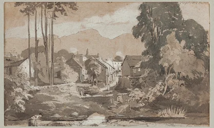 Зүүнээс Амблсайд руу харах, 1812 (цаасан дээрх угаалгын өрөө)поли