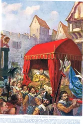 Przybycie kardynała Richelieu do Lyonu, ilustracja z „Historii narodów Hutchinsona”