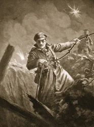 Porucznik G.P. Burlton pomaga w ratowaniu nieprzytomnych mężczyzn z szybu kopalni
