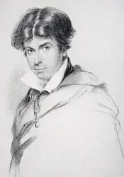James Henry Leigh Hunt (1784-1859), lat 44, grawerowane przez Henri Meyera (1844-99) z książki „Życie Charlesa Lamba, tom I” E.V Lucasa, wydanej w 1905 r.