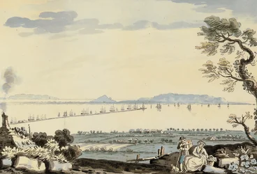 Widok na Zatokę Dublińską i port, Wzgórze Howth
