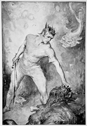 „Beowulf odcina głowę Grendela”, 1910.
