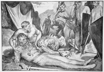 „Śmierć Beowulfa”, 1910.