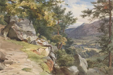 Vista de Craig-y-Barns, Dunkeld, parecendo Southpolish