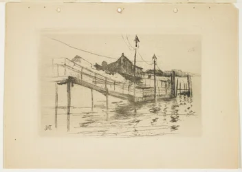 The Old Toll House at Bridgeport (mały talerz), 1888-1889