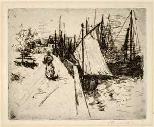 Kobieta na nabrzeżu, Honfleur